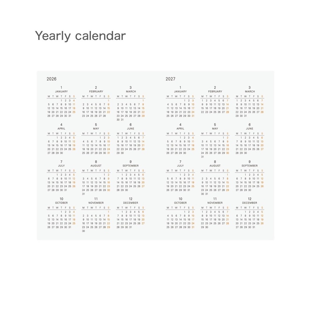 Hobonichi Techo 2026 English Planner Book (January Start) A6 Size / Daily / Jan - Picture 8 of 10